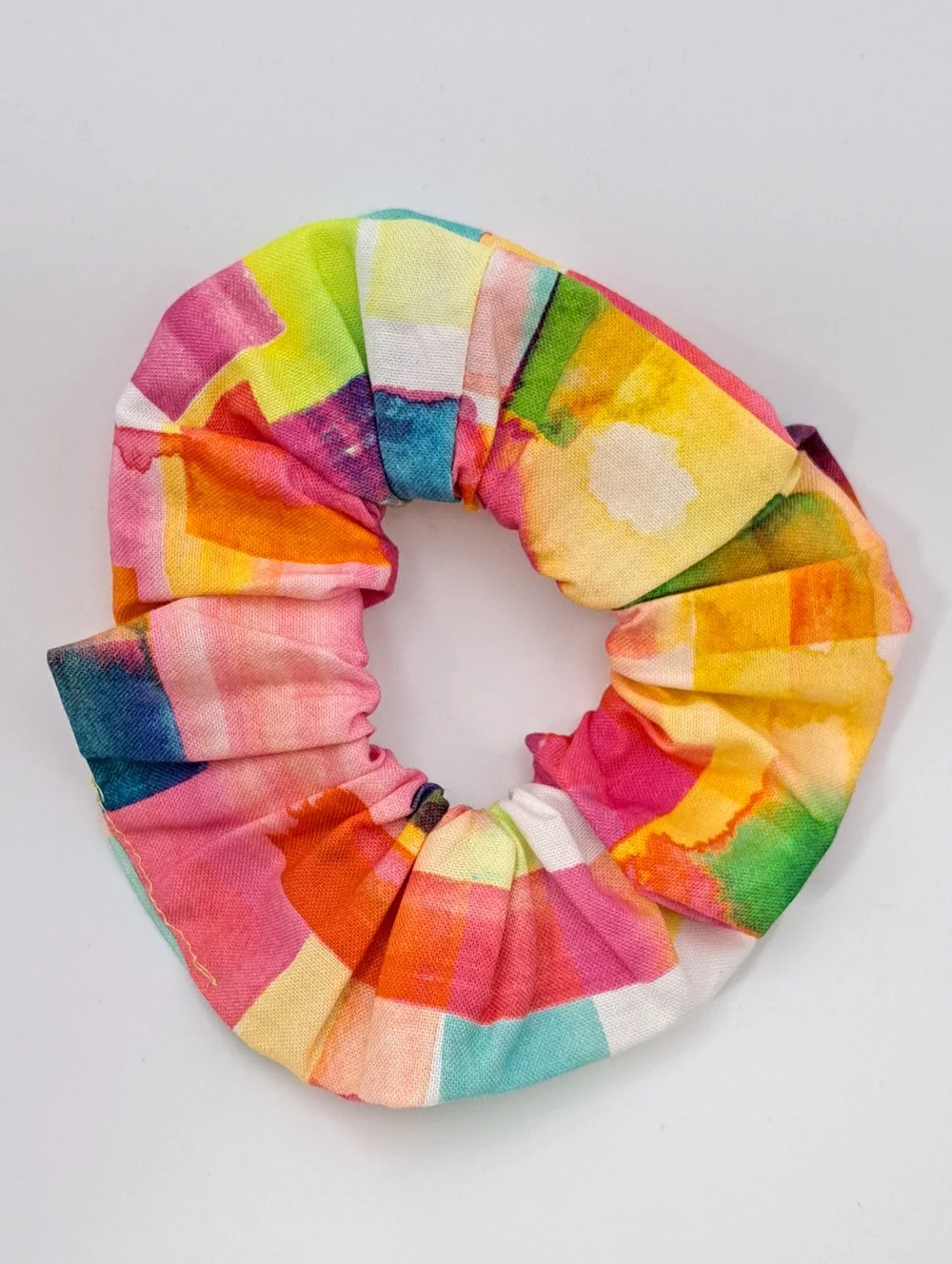 Colorful Rainbow Scrunchie Hair Tie Cotton Women's Accessory